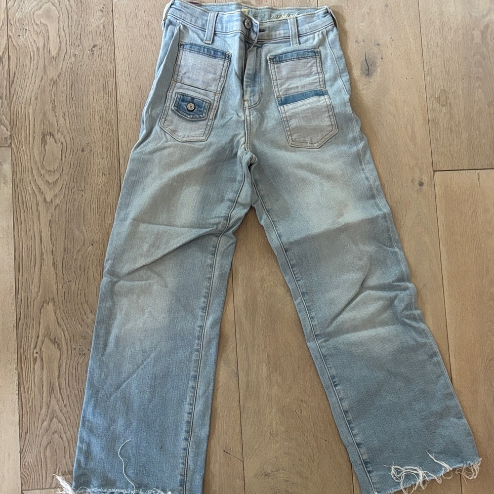 7 For All Mankind Light Blue Cropped Jeans